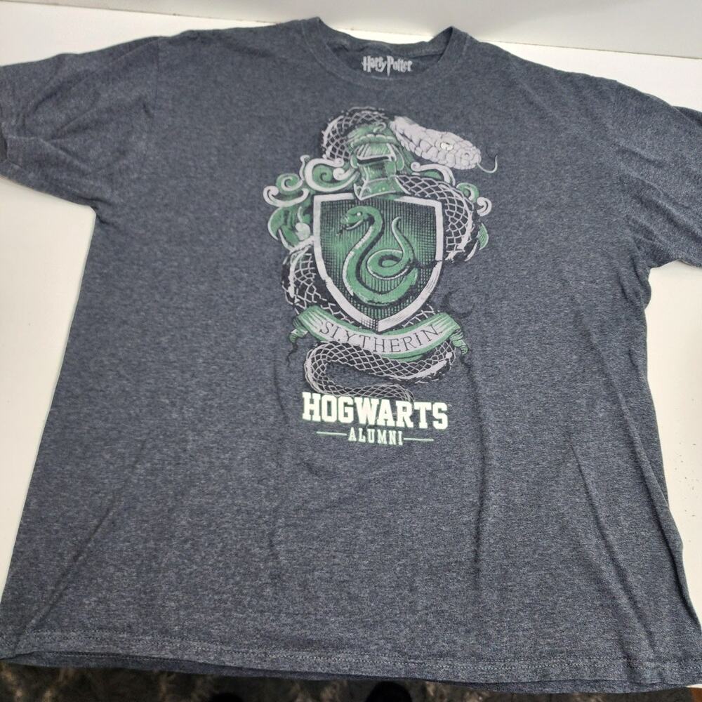 Harry Potter Slytherin Hogwarts Alumni Gray Short Sleeve T-Shirt Men's Size XL